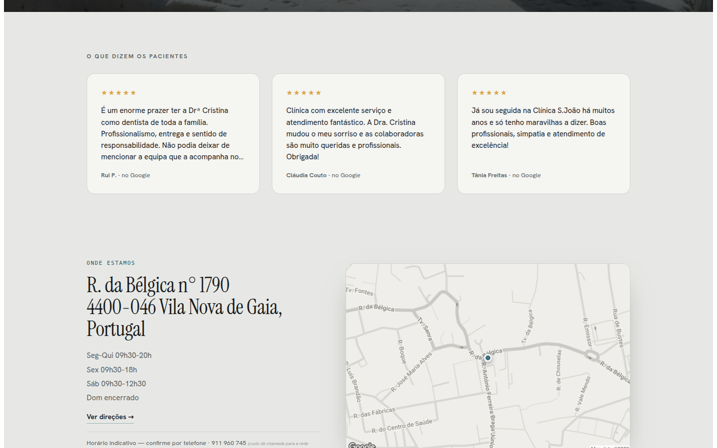 Site criado pelo SiteJá para Clínica S. João, Vila Nova de Gaia